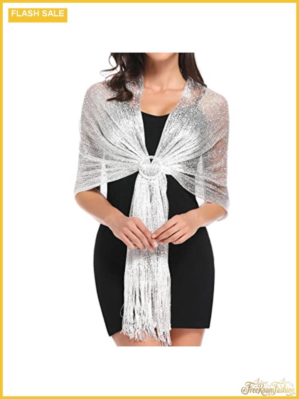 Metallic Shawl Wrap Evening Party Wedding Formal 100% Polyester